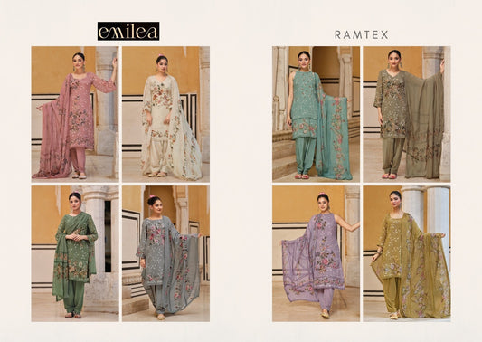 Emilea Ramtex Organza Pant Style Suits Wholesale