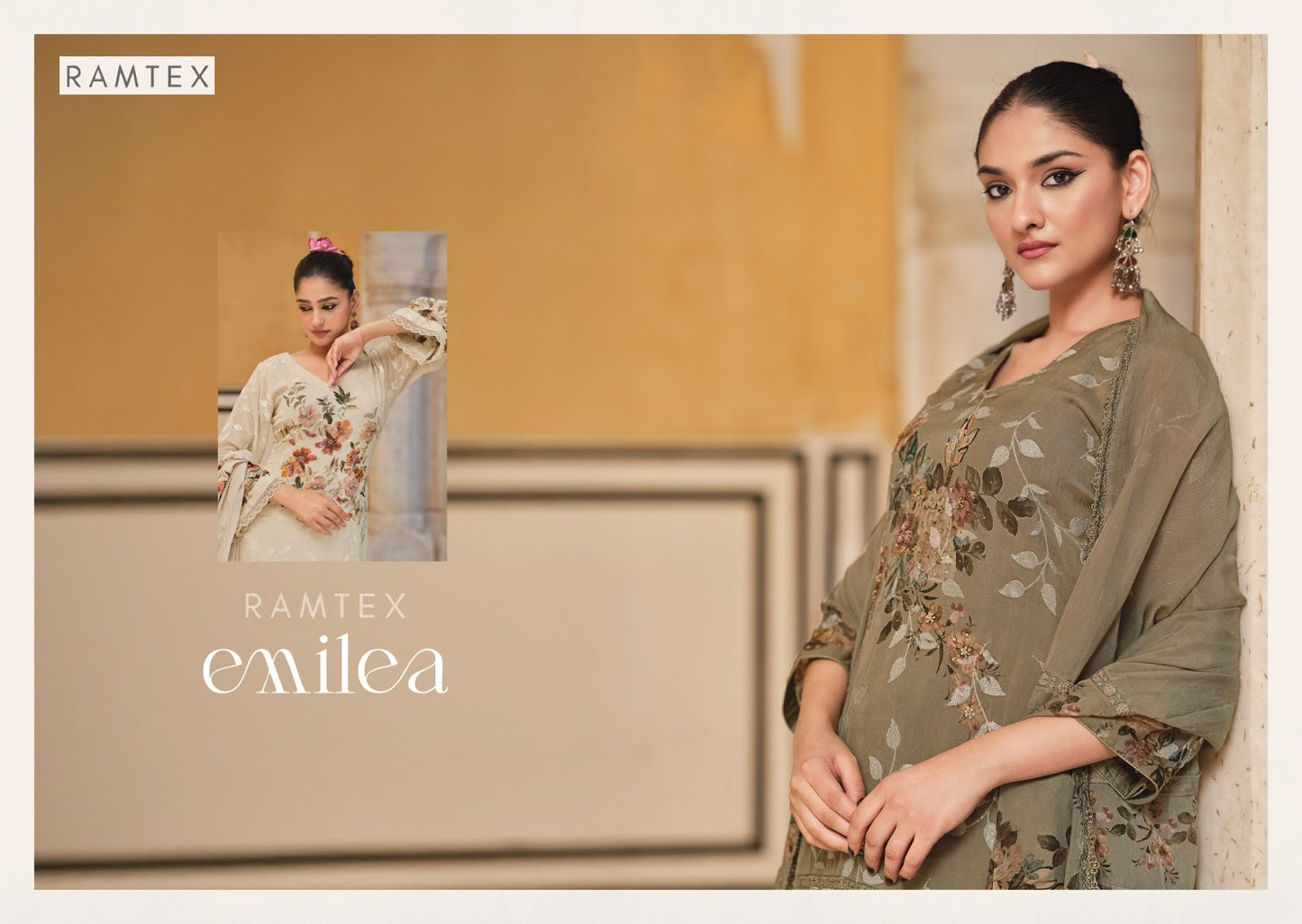 Emilea Ramtex Organza Pant Style Suits Wholesale