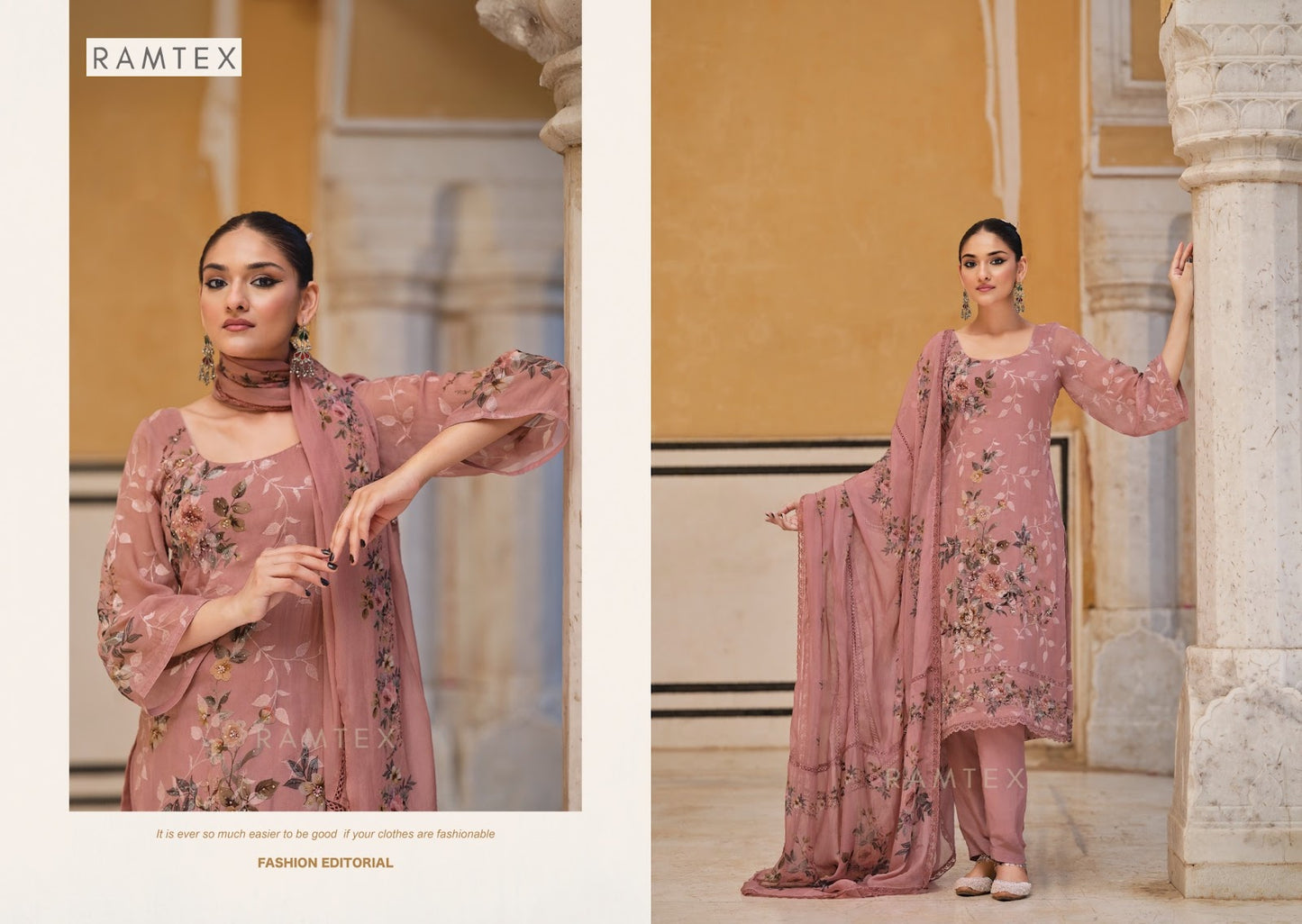 Emilea Ramtex Organza Pant Style Suits Wholesale