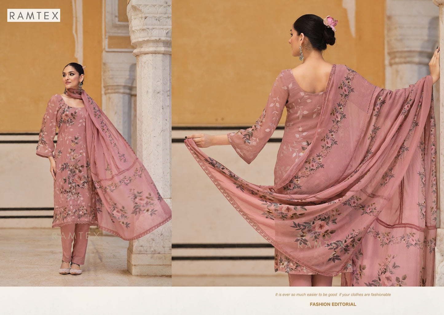 Emilea Ramtex Organza Pant Style Suits Wholesale