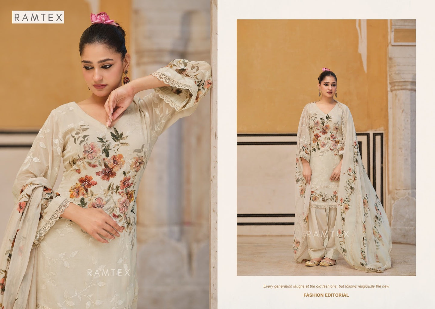 Emilea Ramtex Organza Pant Style Suits Wholesale