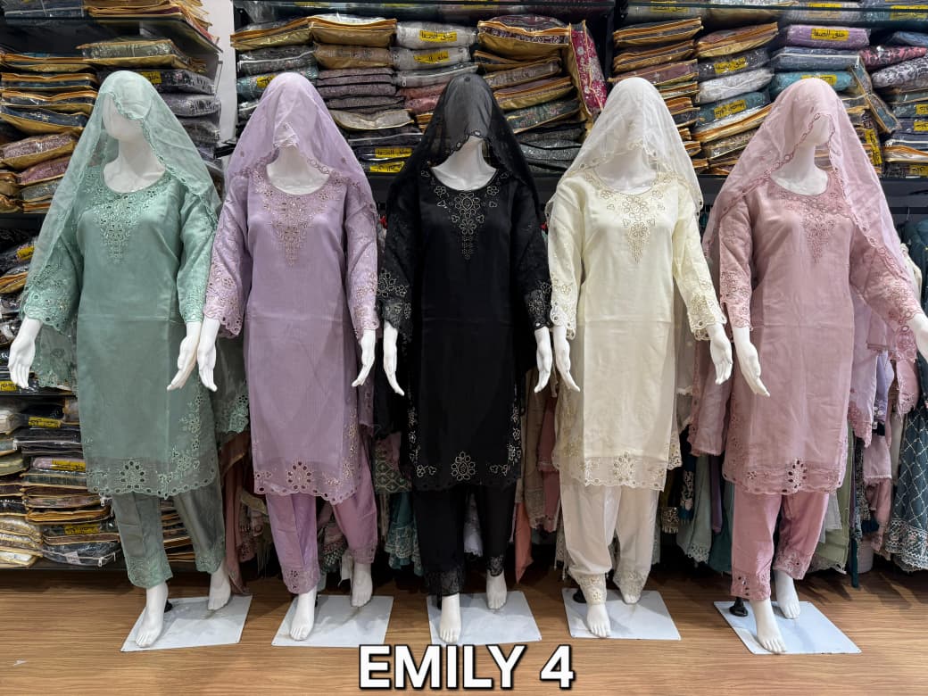 Emily 4 Safa Creation Organza Pakistani Readymade Suits Manufacturer Gujarat