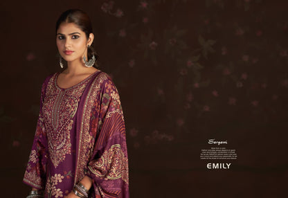 Emily Sargam Prints Pure Viscose Pashmina Suits Exporter Gujarat