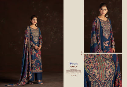 Emily Sargam Prints Pure Viscose Pashmina Suits Exporter Gujarat