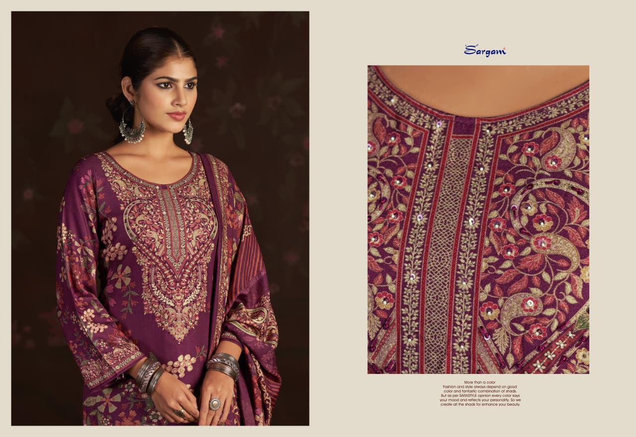 Emily Sargam Prints Pure Viscose Pashmina Suits Exporter Gujarat