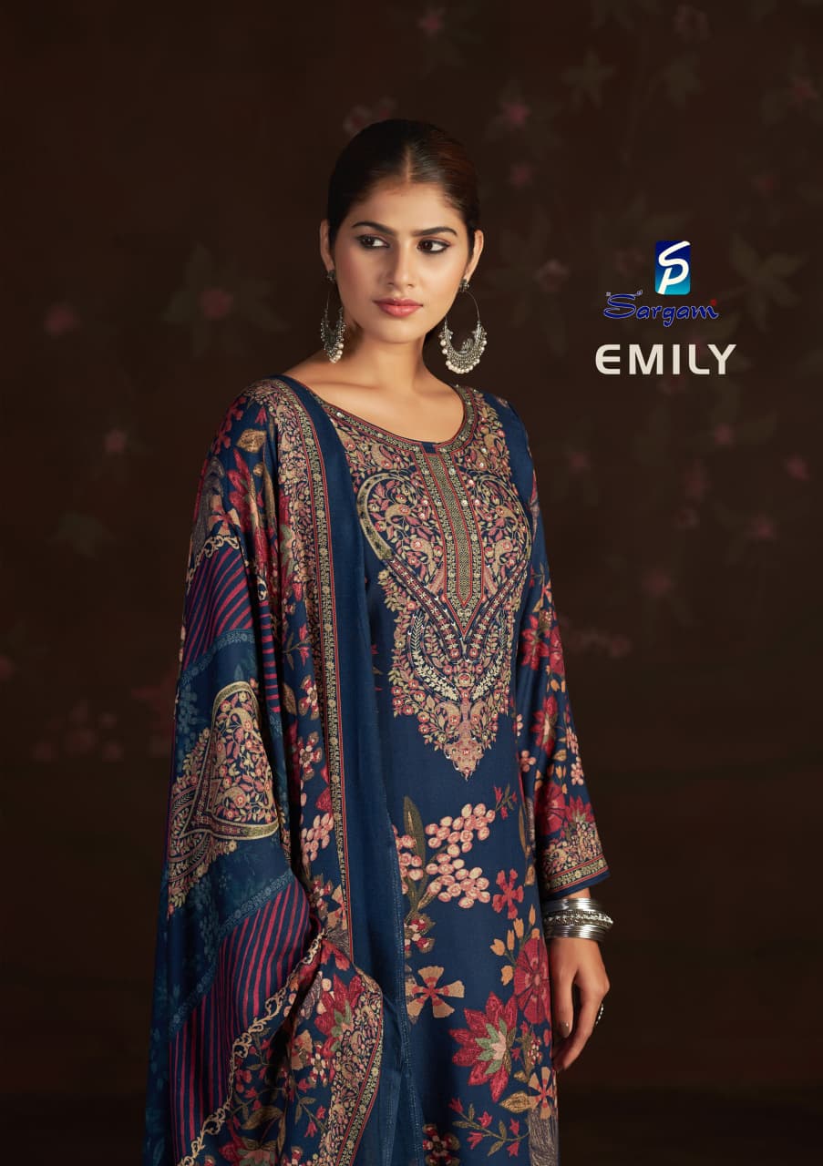 Emily Sargam Prints Pure Viscose Pashmina Suits Exporter Gujarat