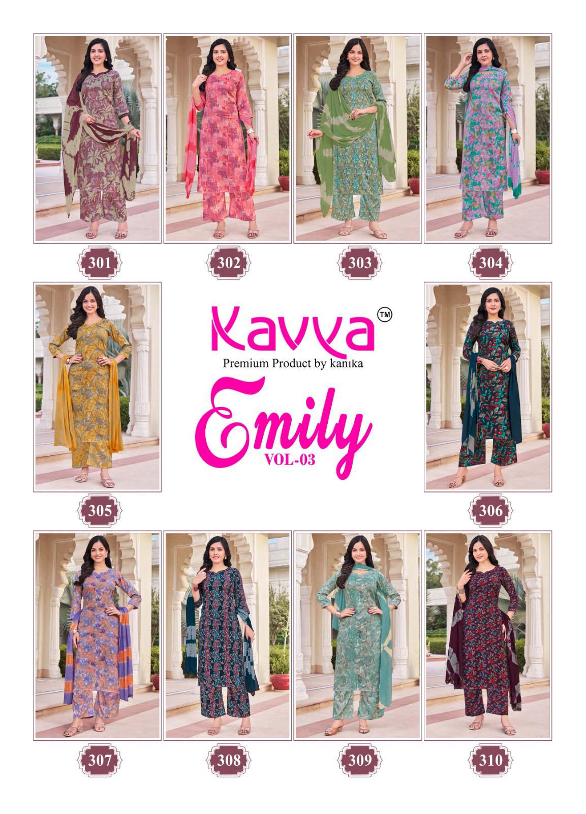 Emily Vol 3 Kavya Capsule Readymade Pant Style Suits Manufacturer India