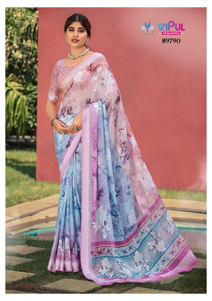 Emirah Vipul Dull Moss Sarees Manufacturer Ahmedabad