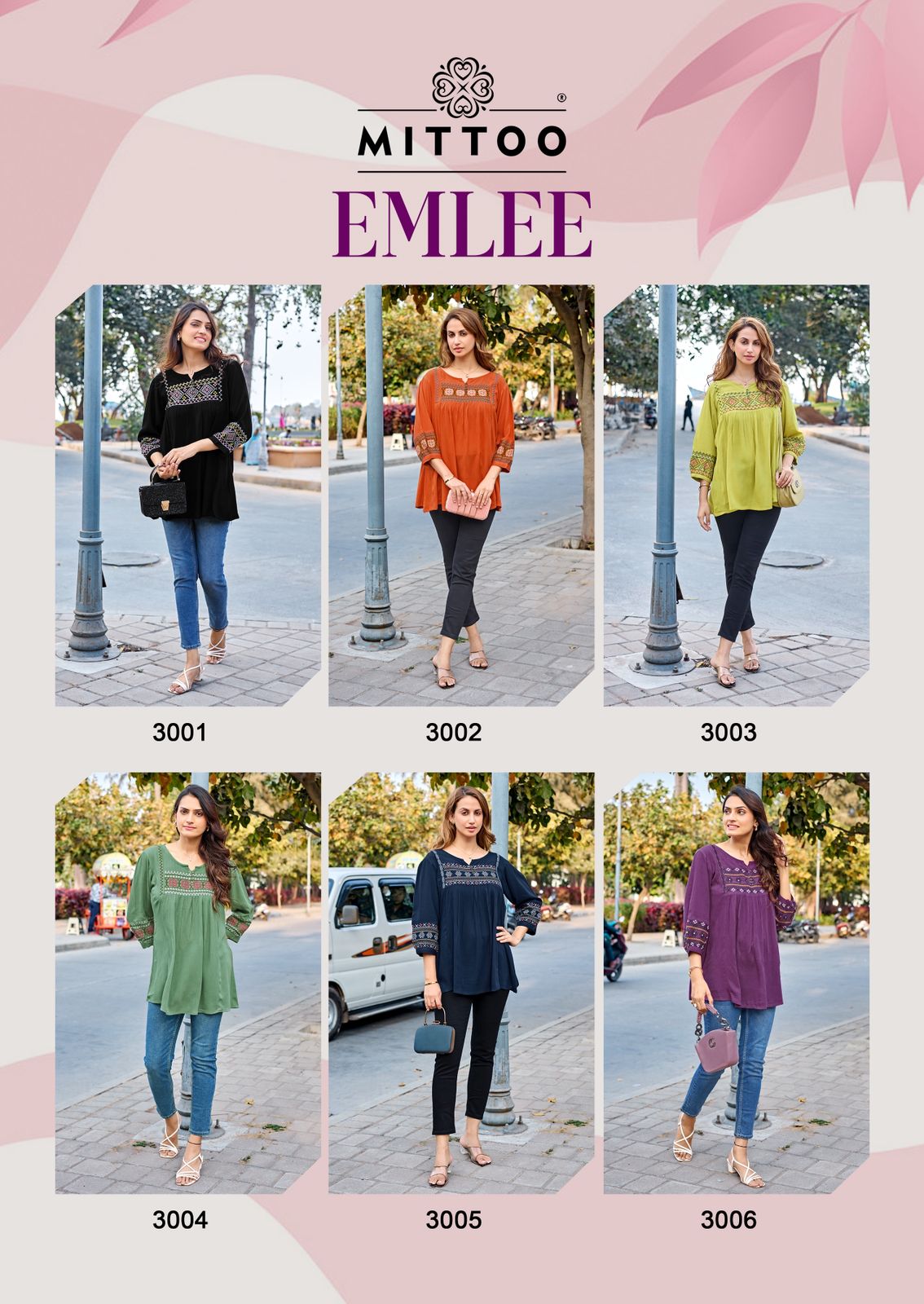 Emlee Mittoo Rayon Fancy Tops Wholesale Price