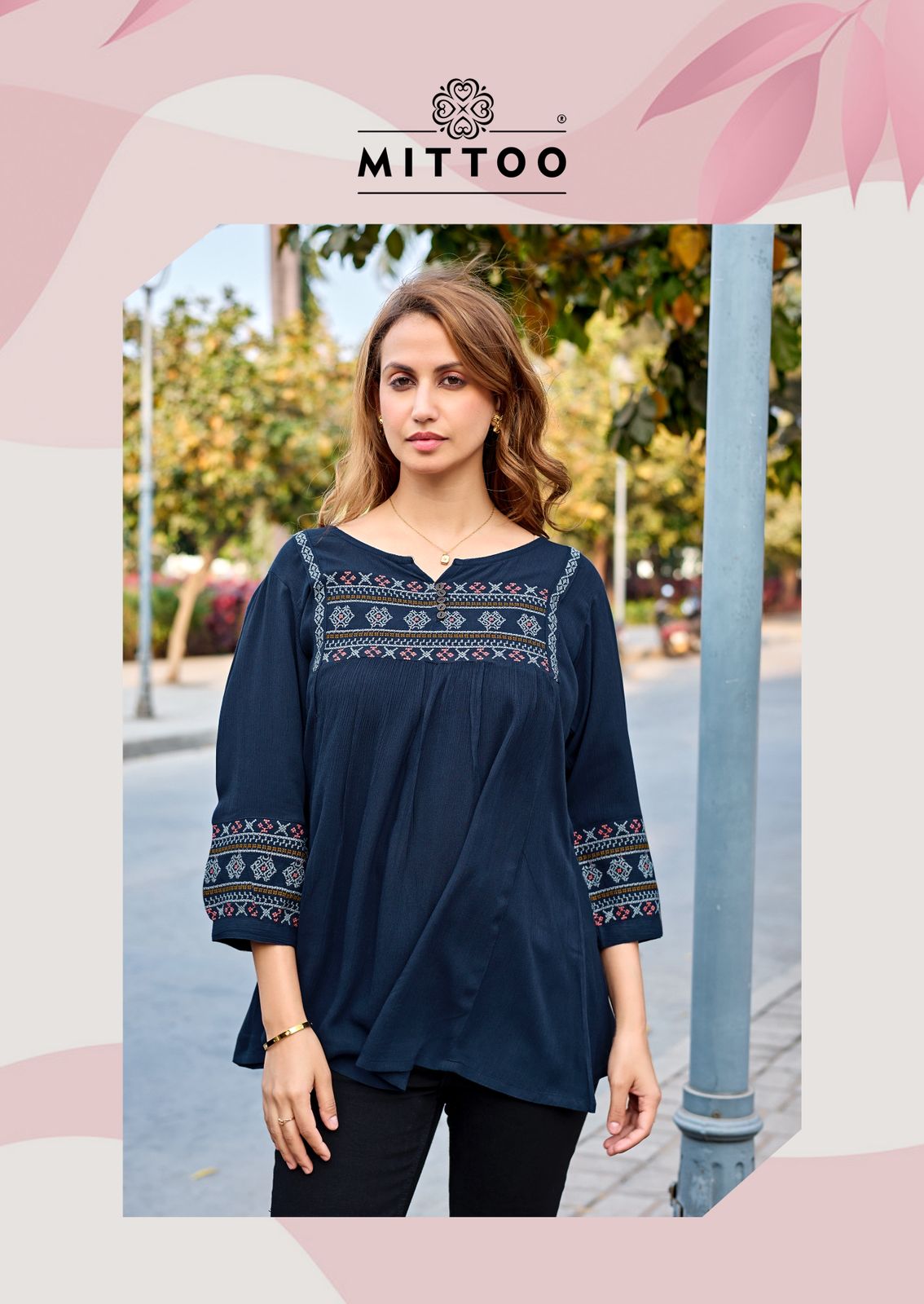 Emlee Mittoo Rayon Fancy Tops Wholesale Price