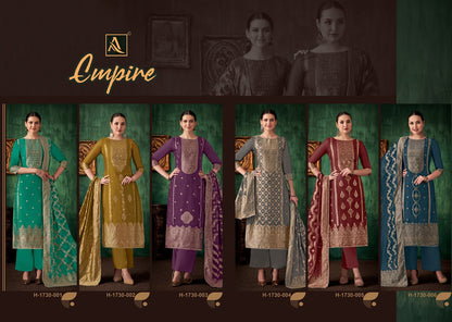 Empire Alok Jacquard Karachi Salwar Suits Supplier Ahmedabad