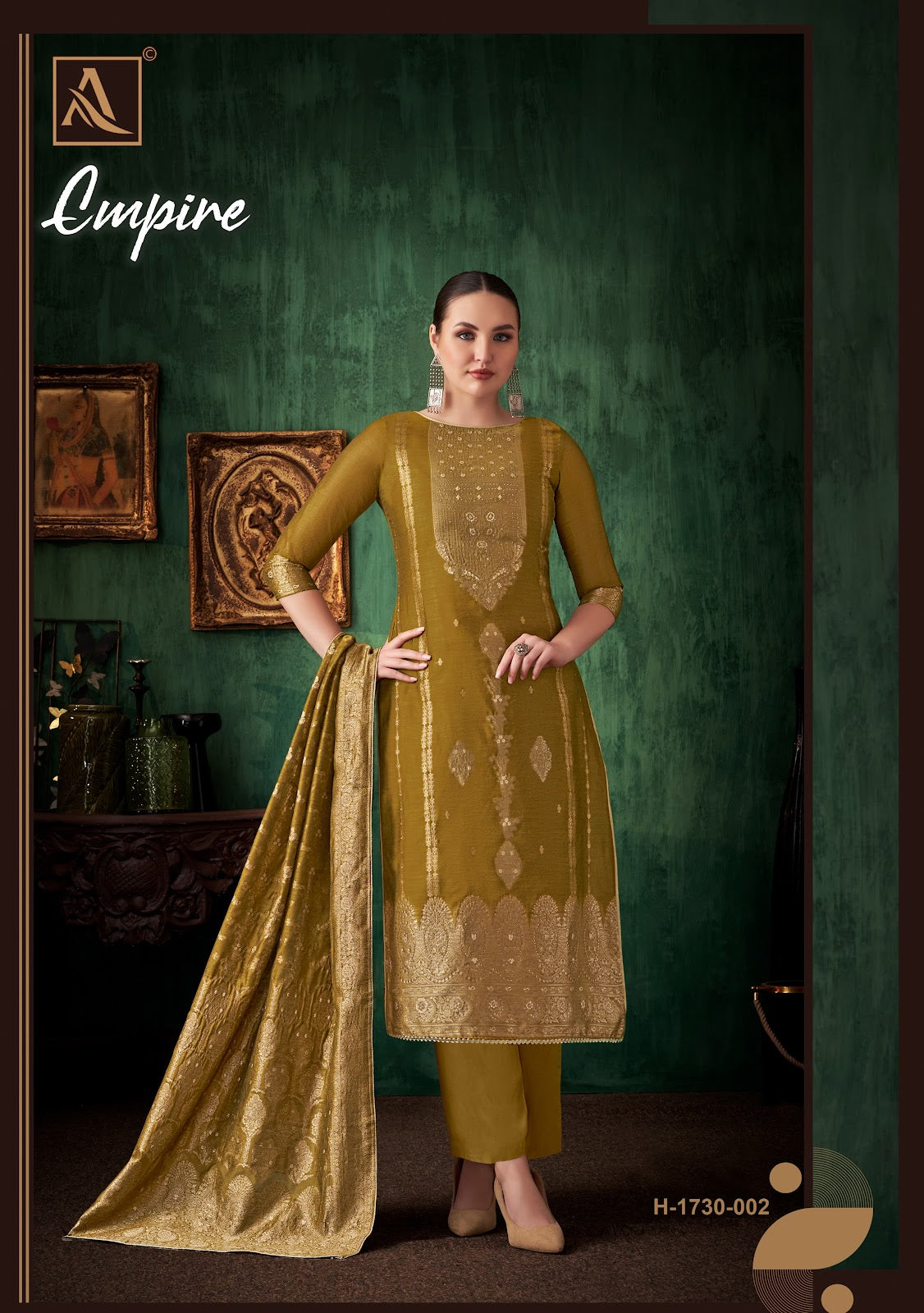 Empire Alok Jacquard Karachi Salwar Suits Supplier Ahmedabad