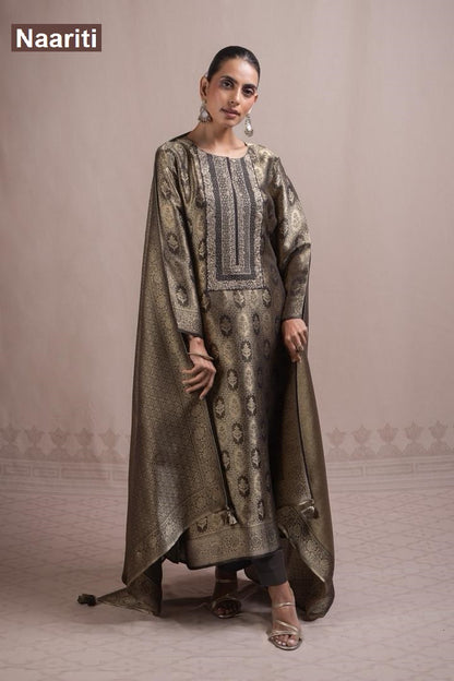 Enaar 2874 Naariti Silk Jacquard Pant Style Suits Wholesaler Gujarat