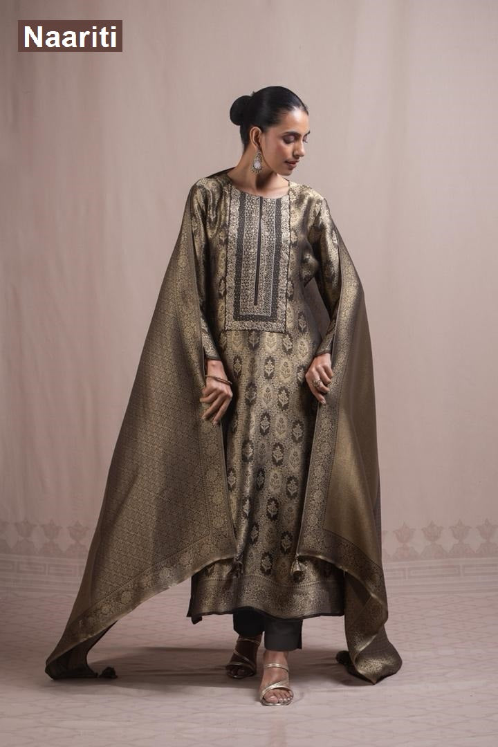 Enaar 2874 Naariti Silk Jacquard Pant Style Suits Wholesaler Gujarat