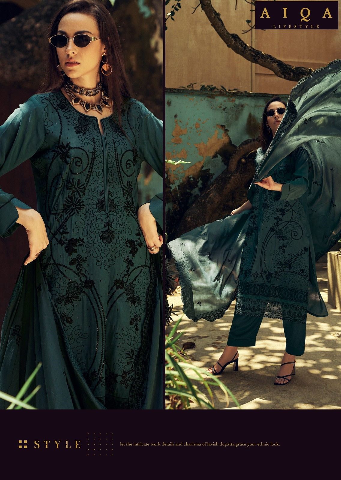Endless Passion Aiqa Pure Bemberg Muslin Pant Style Suits Manufacturer India