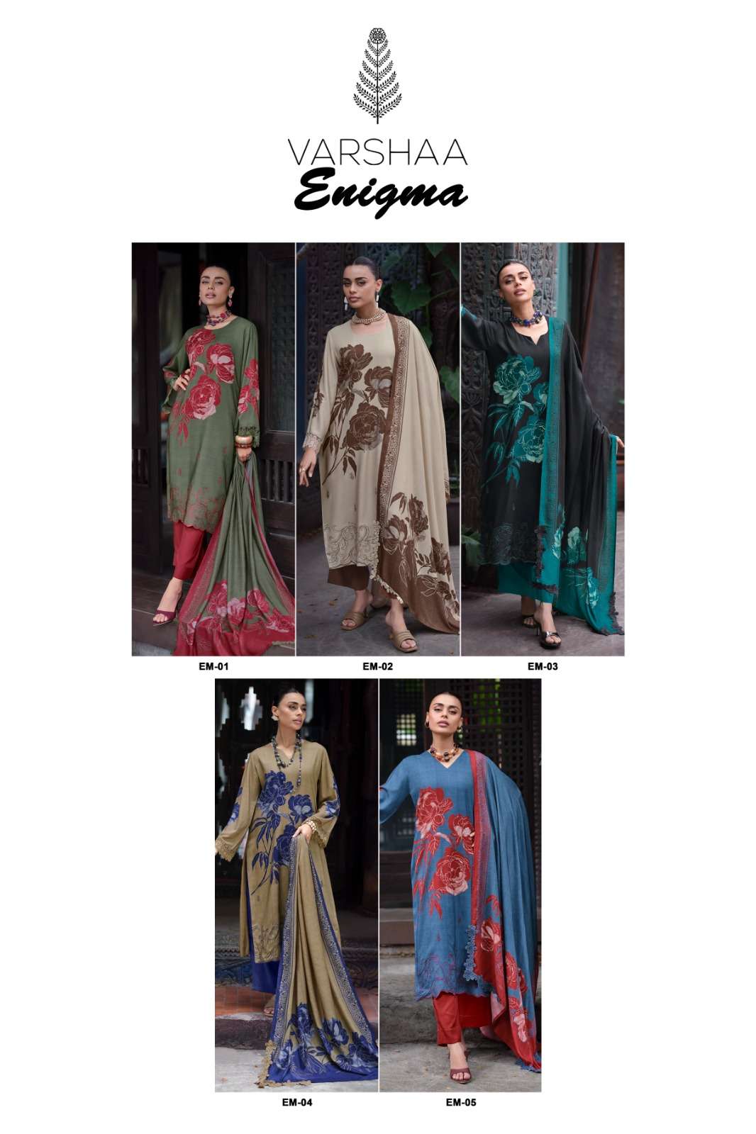 Enigma Varshaa Viscose Pashmina Suits Wholesale Rate