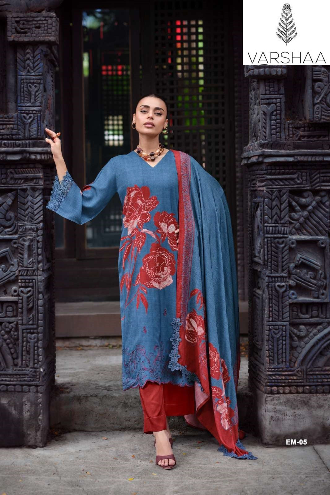 Enigma Varshaa Viscose Pashmina Suits Wholesale Rate