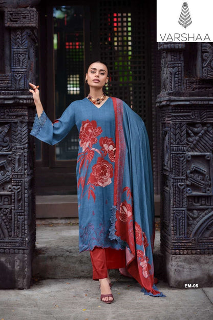 Enigma Varshaa Viscose Pashmina Suits Wholesale Rate