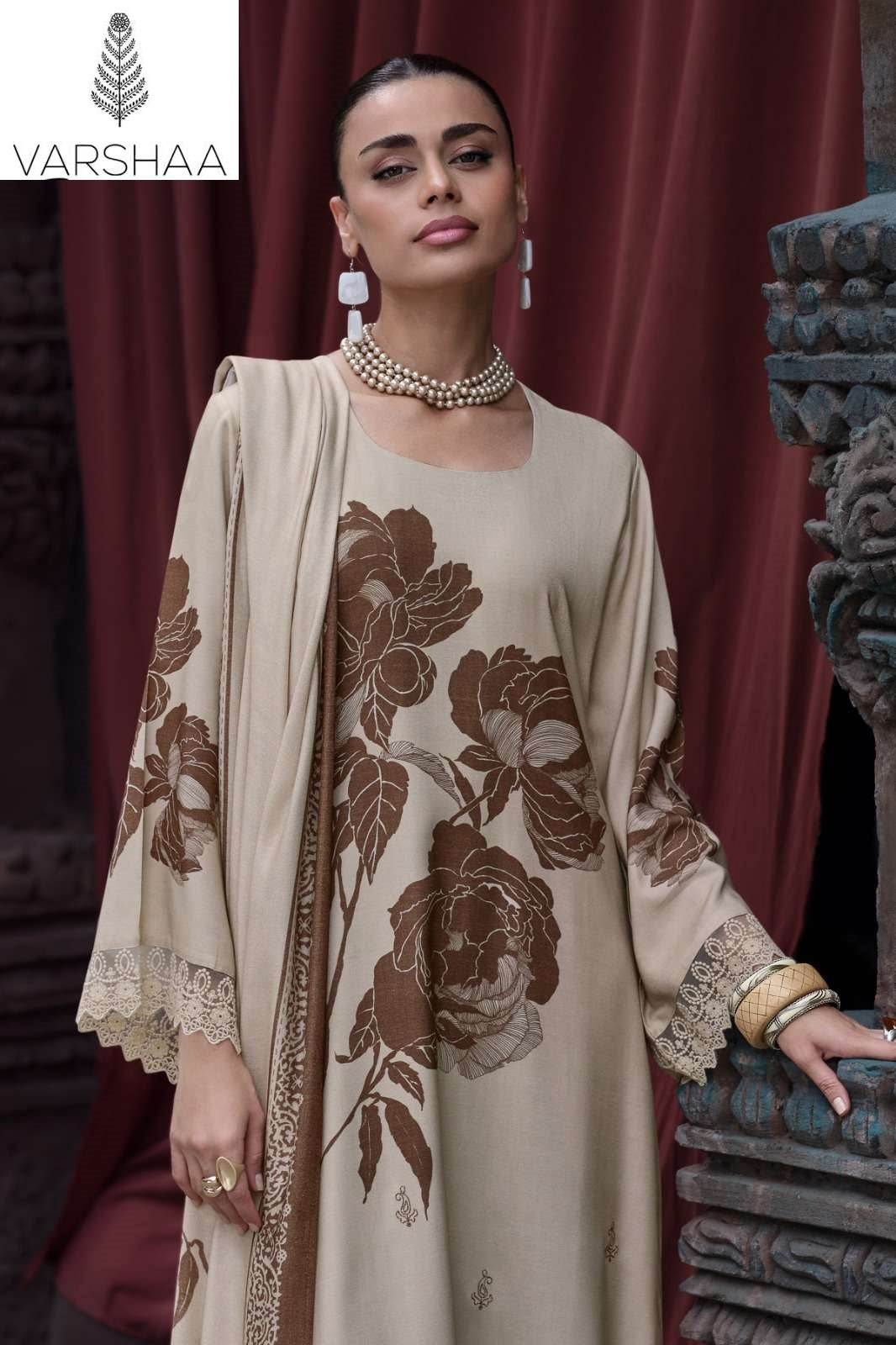 Enigma Varshaa Viscose Pashmina Suits Wholesale Rate