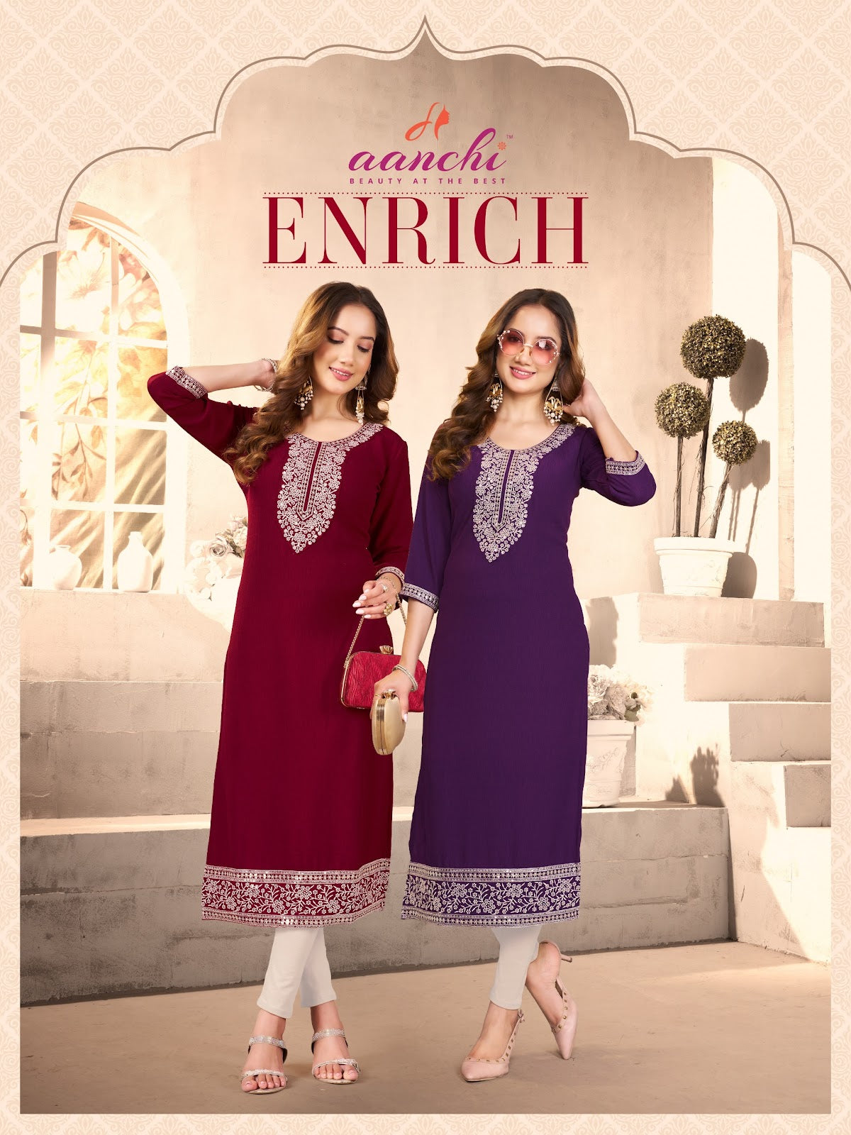 Enrich Aanchi Straight Cut Kurtis Exporter India