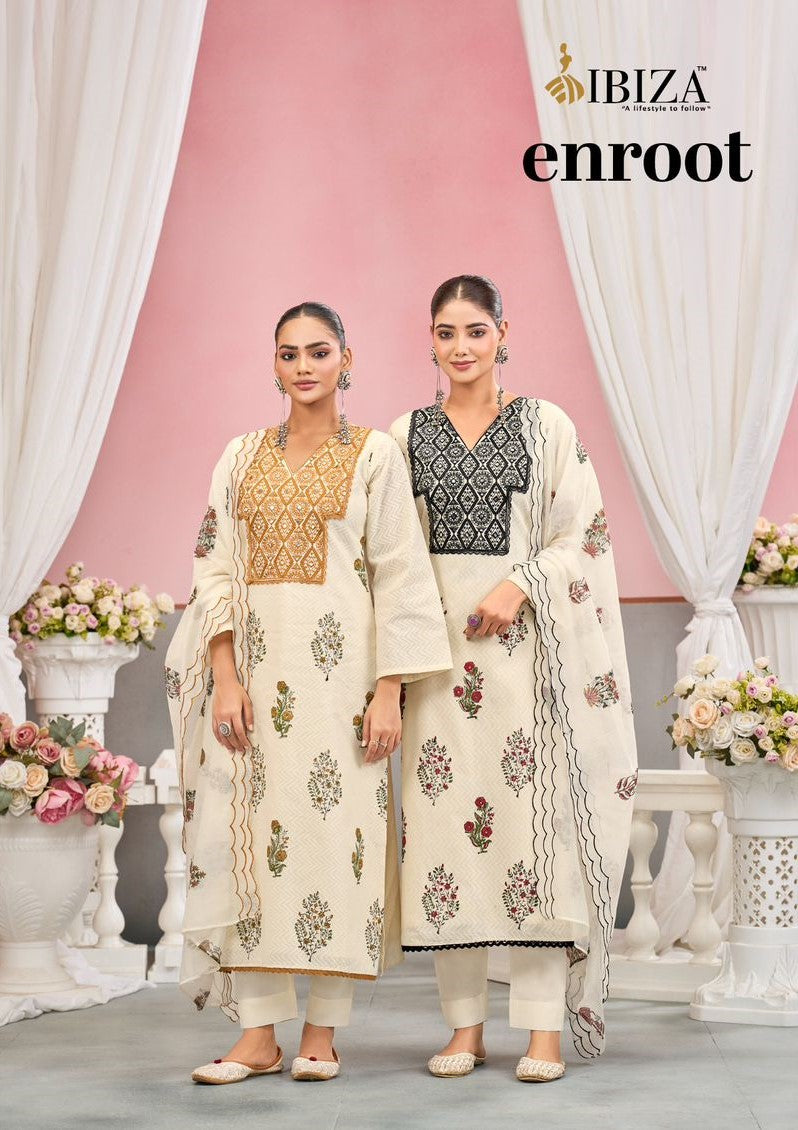 Enroot Ibiza Cotton Pant Style Suits Wholesale Rate
