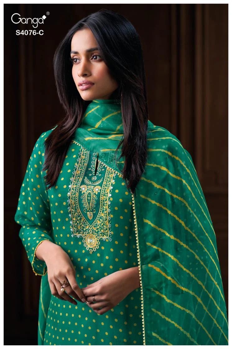 Enyara 4076 Ganga Pure Viscose Pant Style Suits Wholesaler