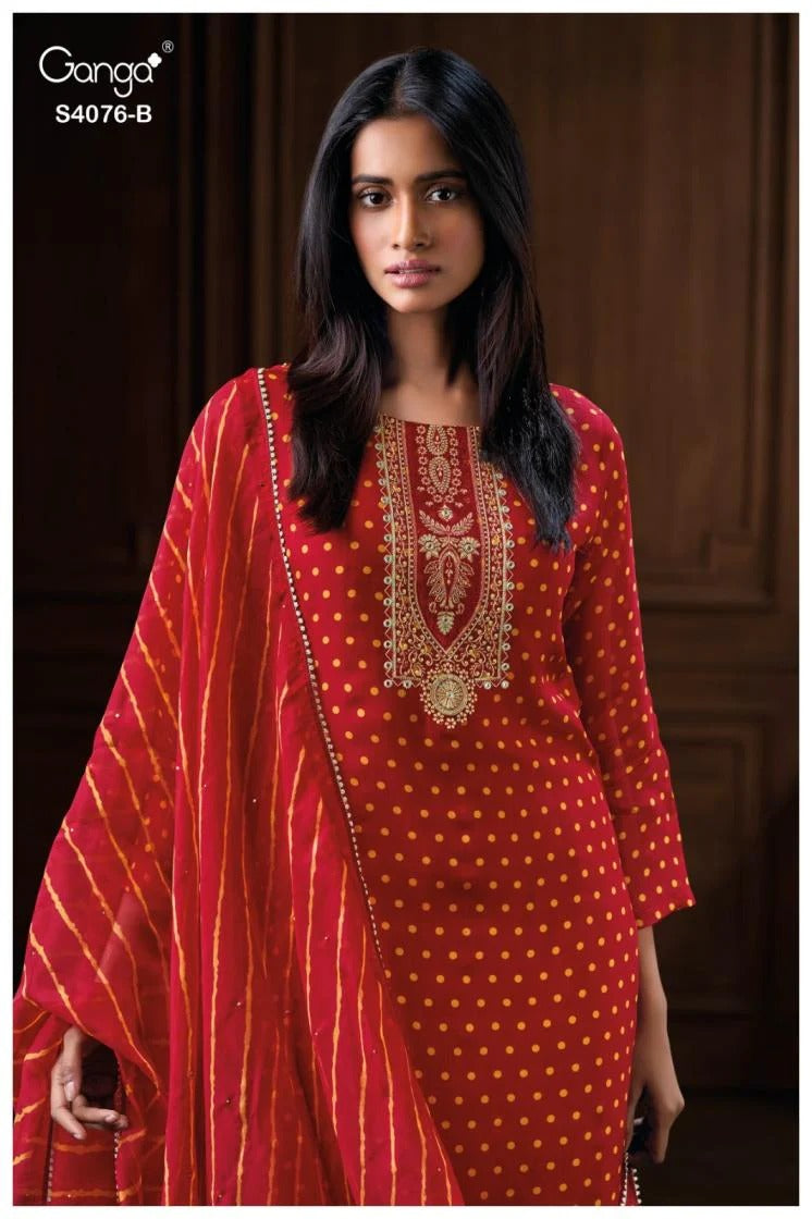 Enyara 4076 Ganga Pure Viscose Pant Style Suits Wholesaler