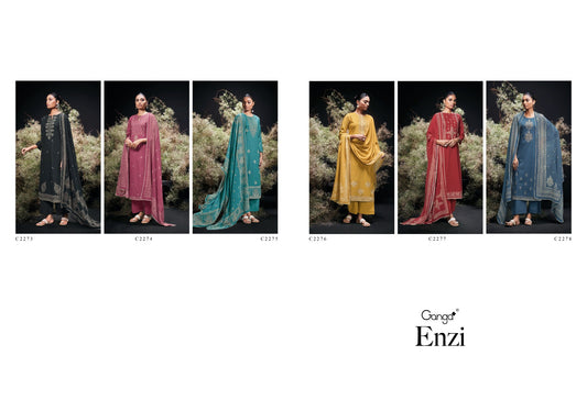 Enzi Ganga Premium Cotton Plazzo Style Suits Exporter India