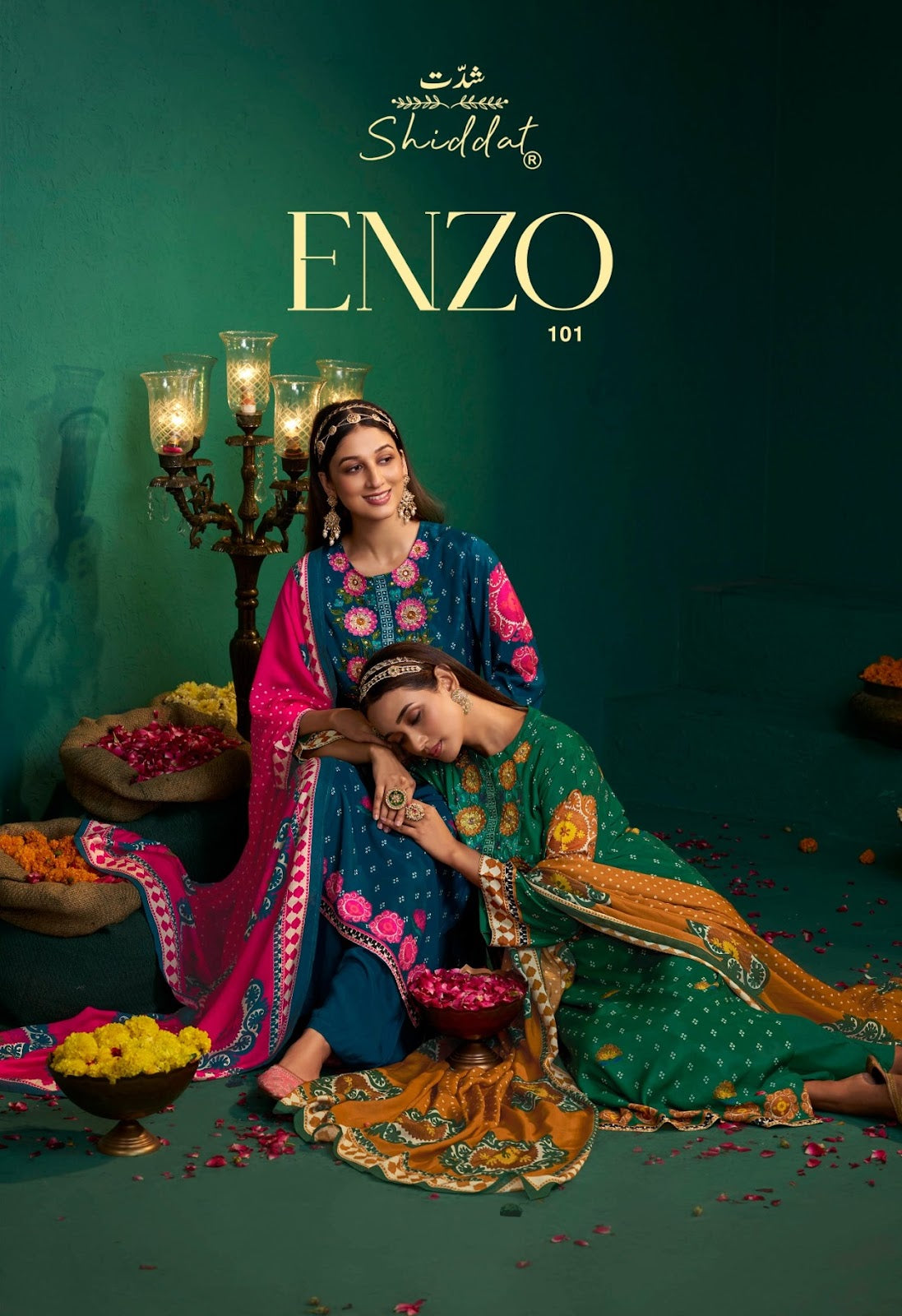 Enzo 101 Shiddat Viscose Muslin Pant Style Suits Exporter Gujarat