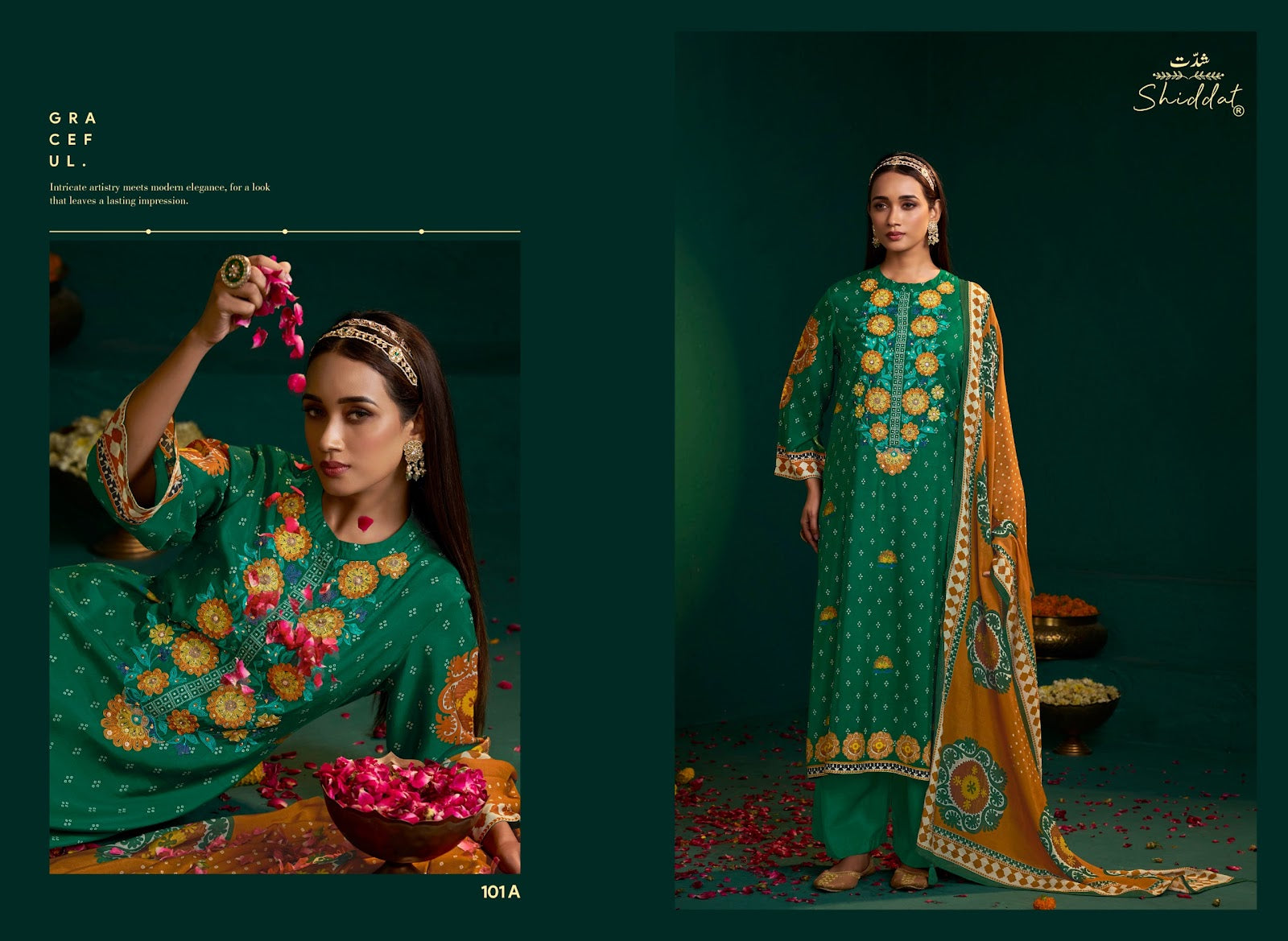 Enzo 101 Shiddat Viscose Muslin Pant Style Suits Exporter Gujarat