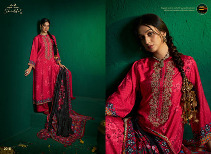 Enzo 201 Shiddat Viscose Muslin Plazzo Style Suits Supplier