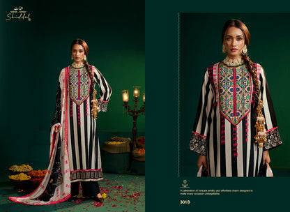 Enzo 301 Shiddat Viscose Muslin Plazzo Style Suits Supplier India