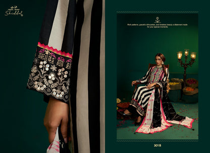 Enzo 301 Shiddat Viscose Muslin Plazzo Style Suits Supplier India