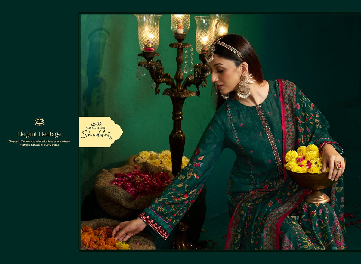 Enzo 501 Shiddat Viscose Muslin Plazzo Style Suits Exporter Ahmedabad