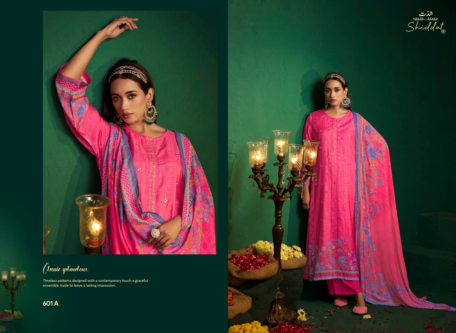 Enzo 601 Shiddat Viscose Muslin Plazzo Style Suits Wholesaler Ahmedabad