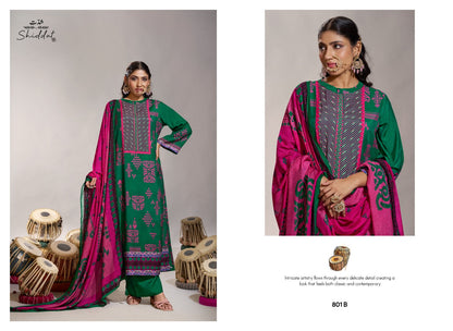 Enzo 801 Shiddat Viscose Muslin Plazzo Style Suits Wholesaler