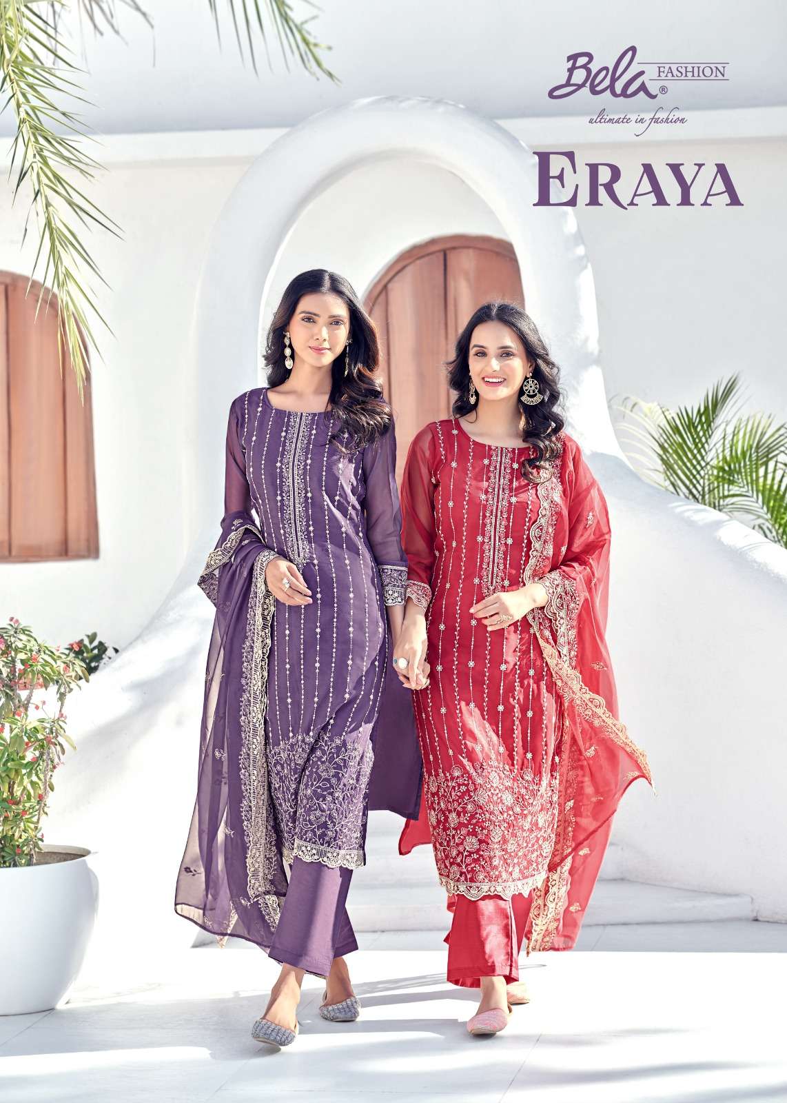 Eraya Bela Fashion Organza Pant Style Suits Wholesaler Ahmedabad
