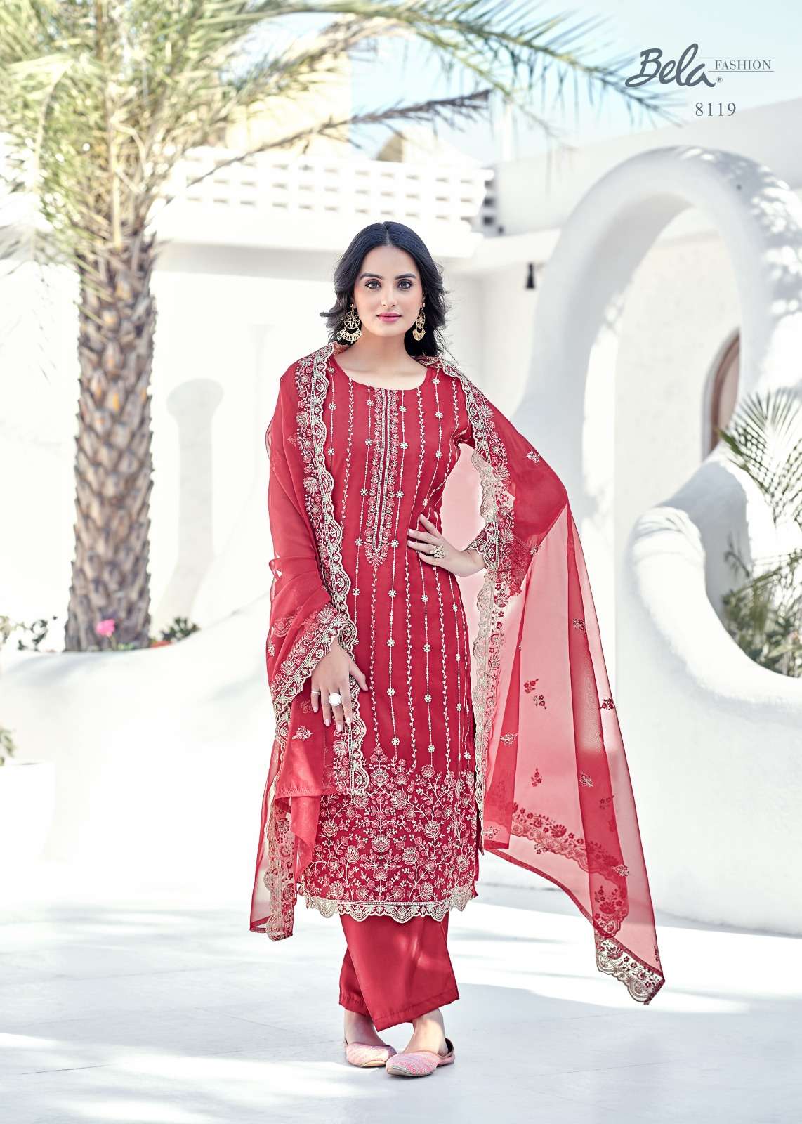 Eraya Bela Fashion Organza Pant Style Suits Wholesaler Ahmedabad