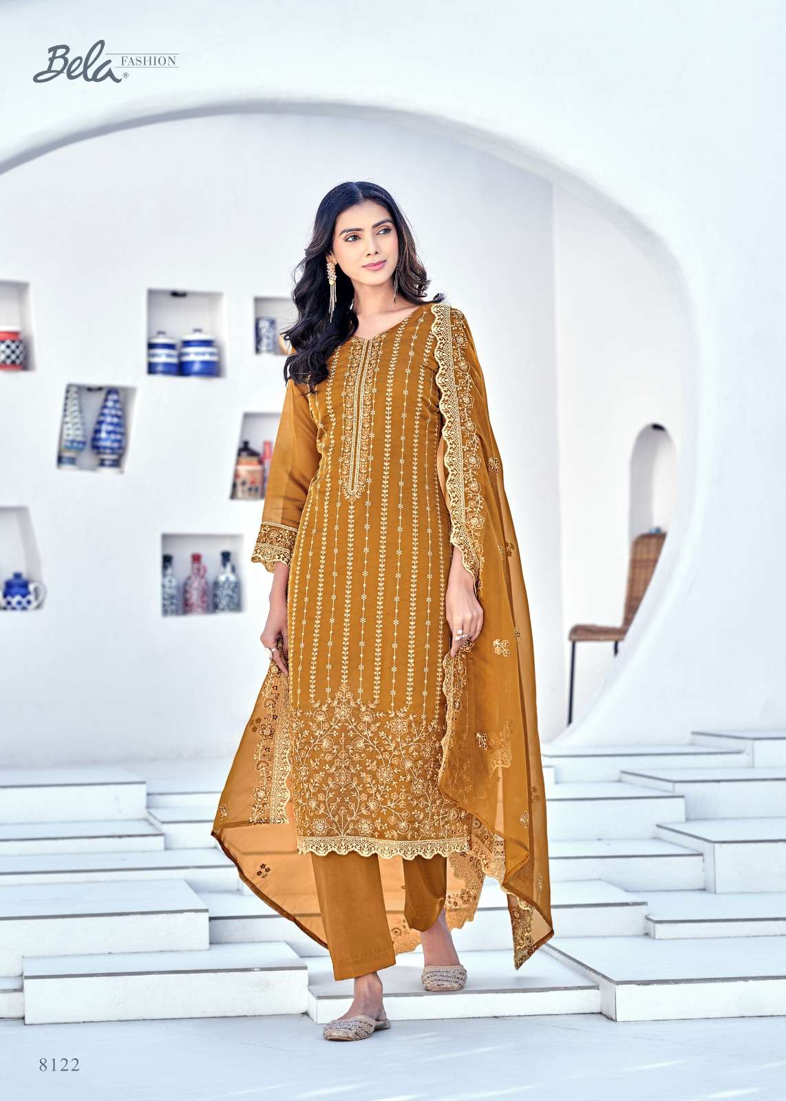 Eraya Bela Fashion Organza Pant Style Suits Wholesaler Ahmedabad