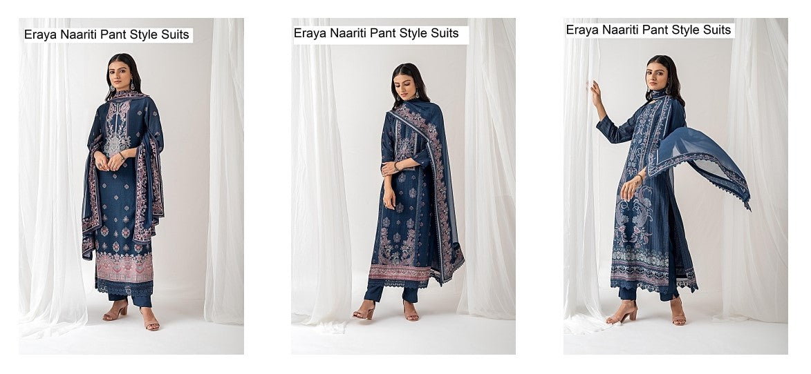 Eraya Naariti Pure Muslin Pant Style Suits Wholesale Price