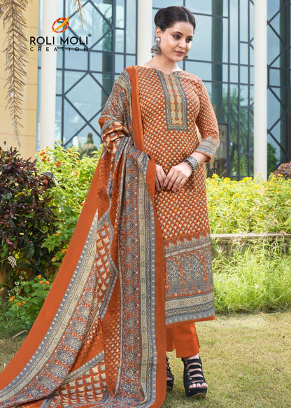 Eraya Roli Moli Pashmina Suits Supplier