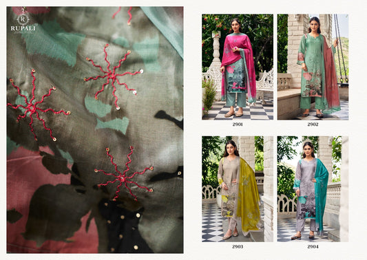 Eraya Rupali Russian Silk Pant Style Suits Wholesaler Ahmedabad