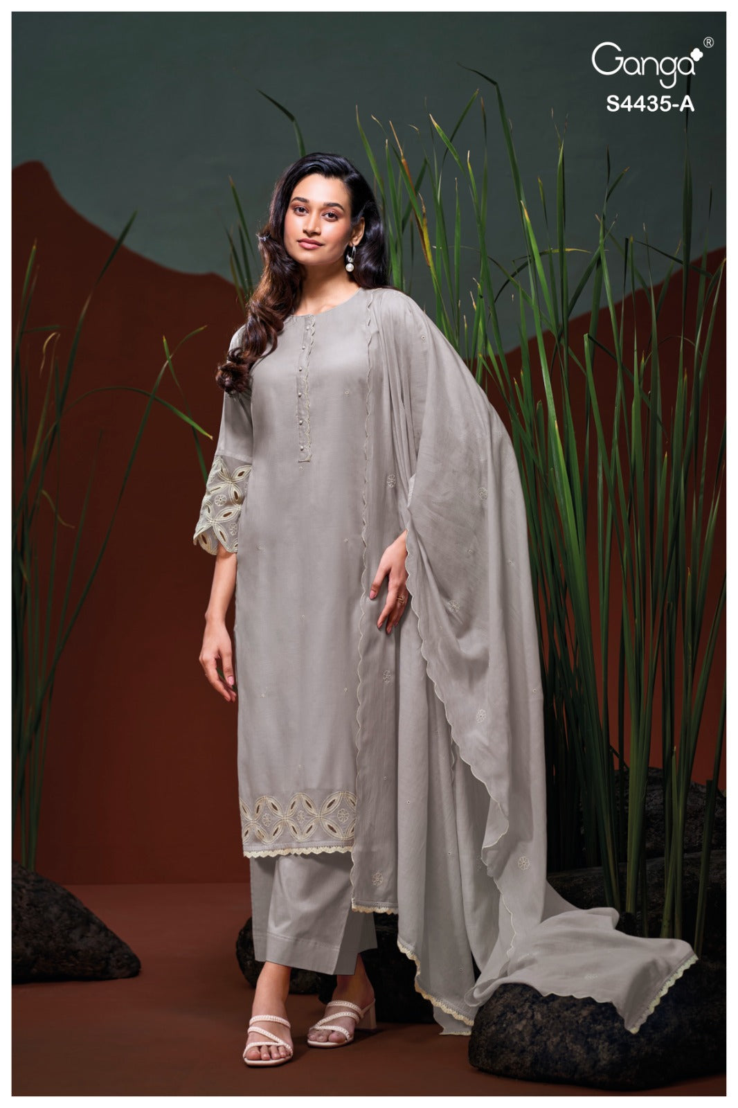 Erazya 4435 Ganga Mul Plazzo Style Suits Exporter Ahmedabad