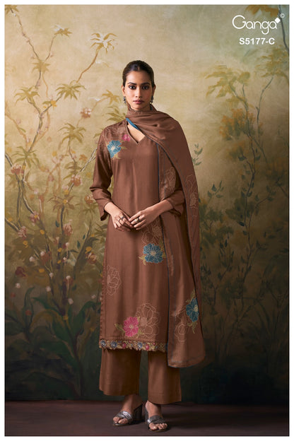 Erem S5177 Ganga Wool Pashmina Suits Supplier India