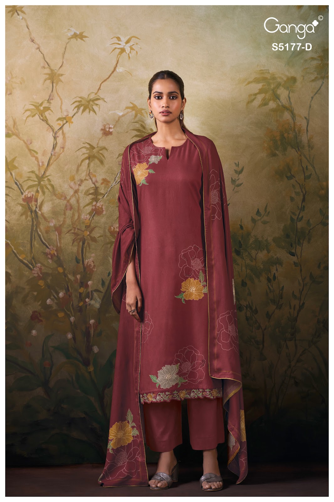 Erem S5177 Ganga Wool Pashmina Suits Supplier India