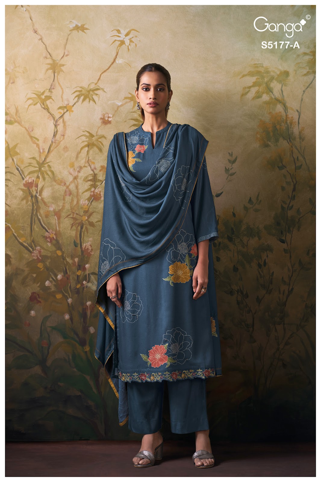 Erem S5177 Ganga Wool Pashmina Suits Supplier India