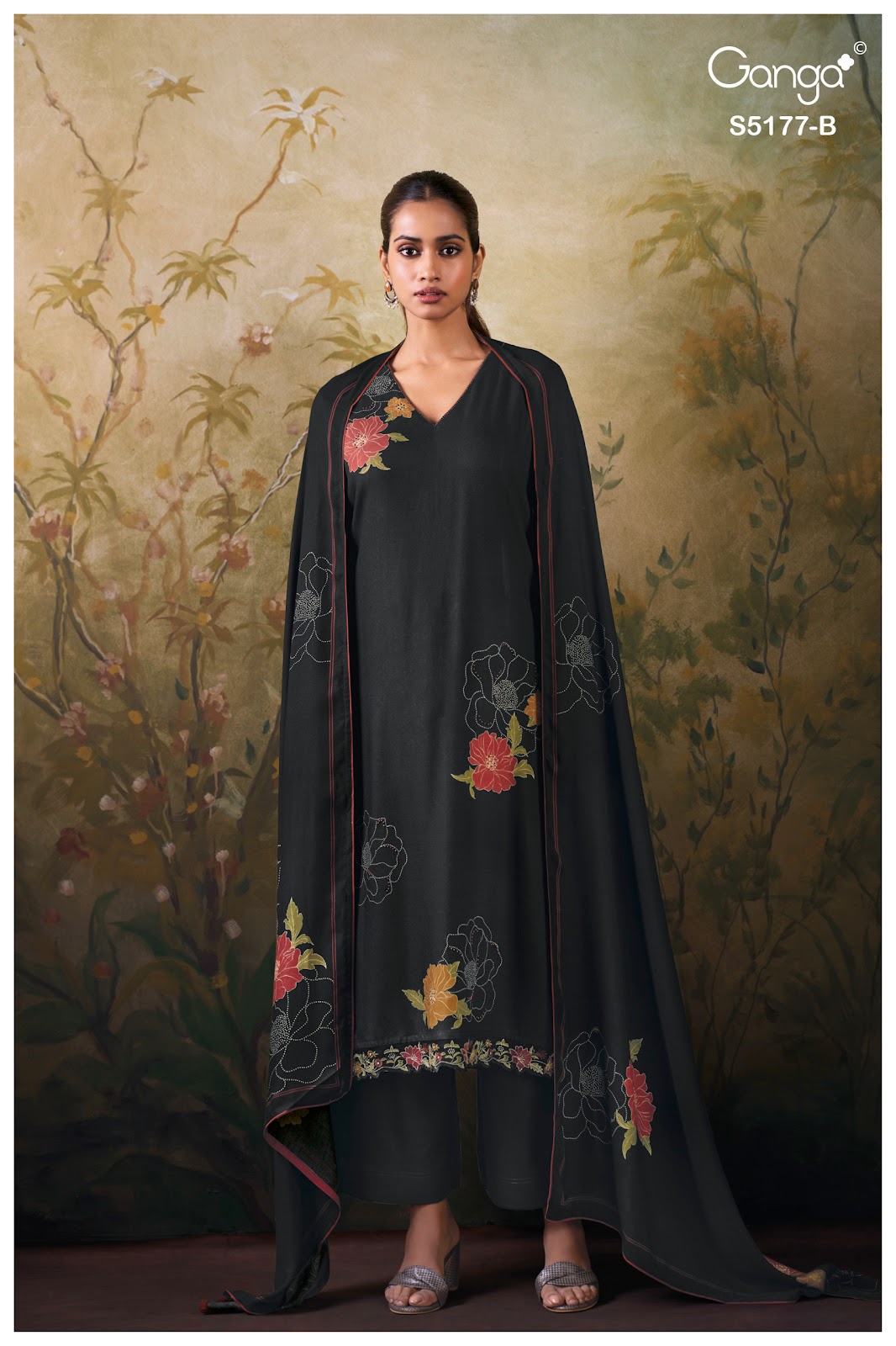 Erem S5177 Ganga Wool Pashmina Suits Supplier India