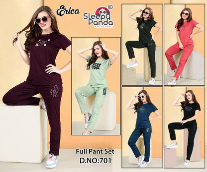 Erica 701 Sleepy Panda Tencil Co Ord Set Supplier Ahmedabad