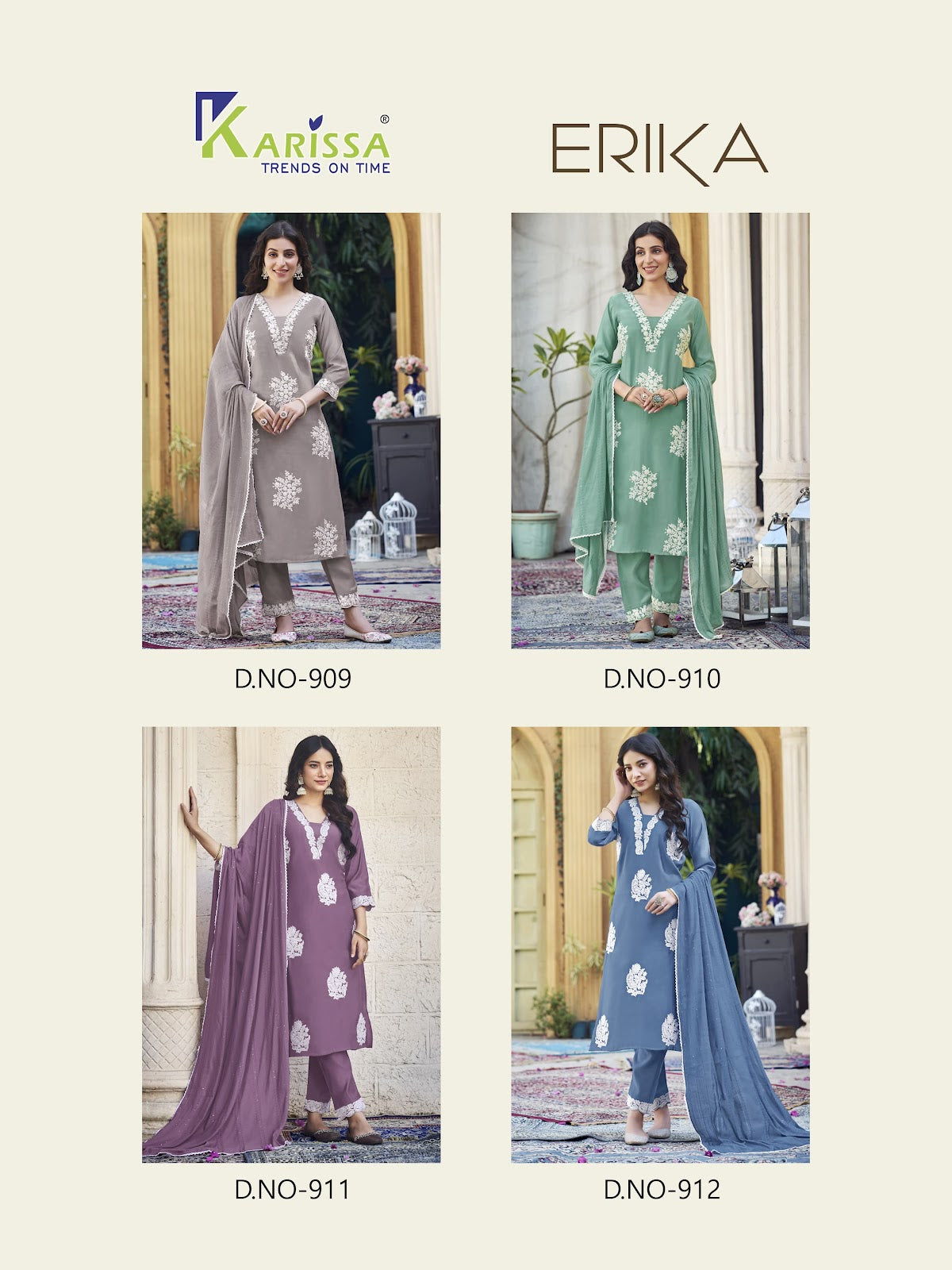 Erika Karissa Pure Viscose Readymade Pant Style Suits Exporter India