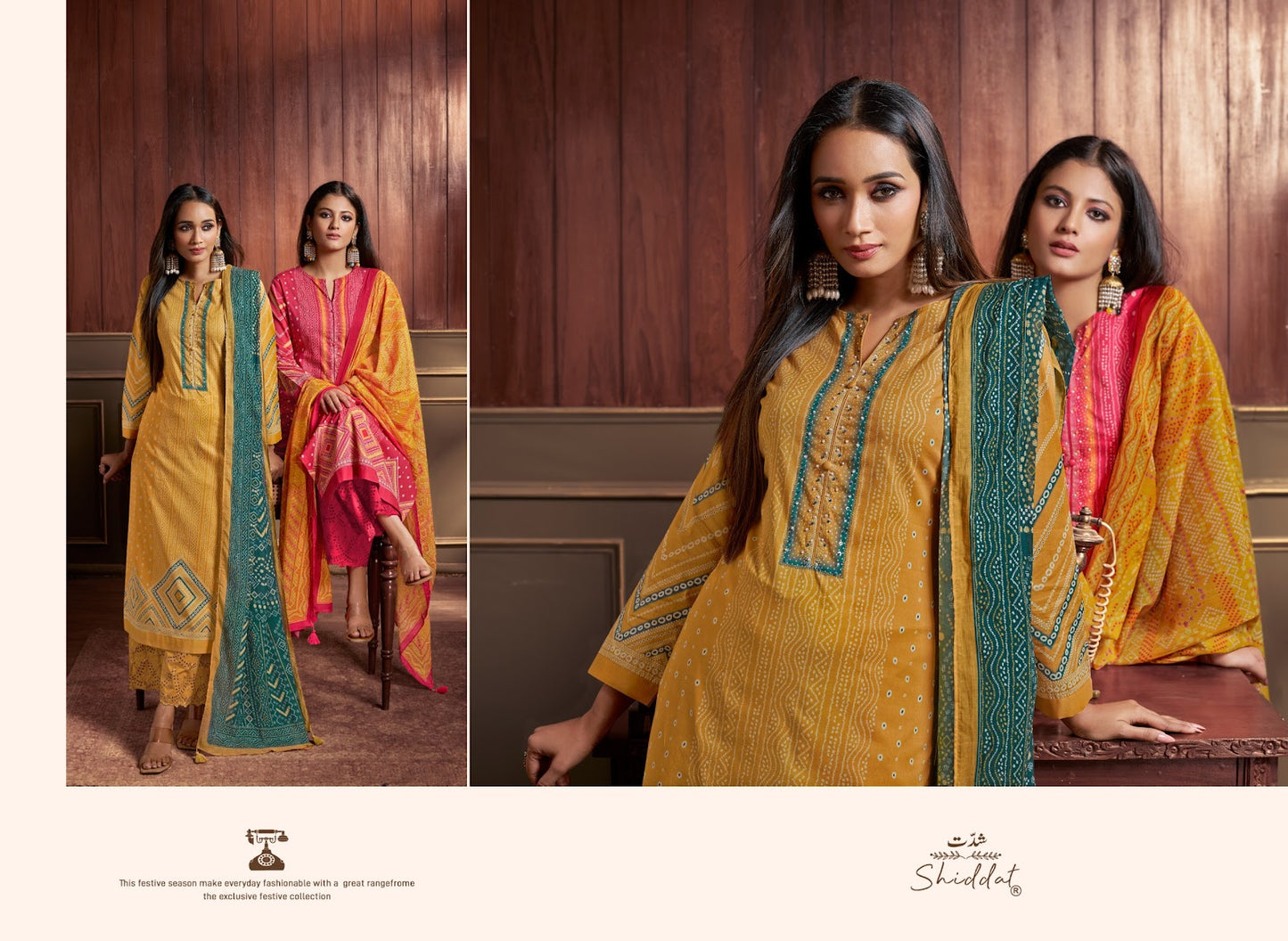Eris 1001 Shiddat Cambric Pant Style Suits Wholesaler